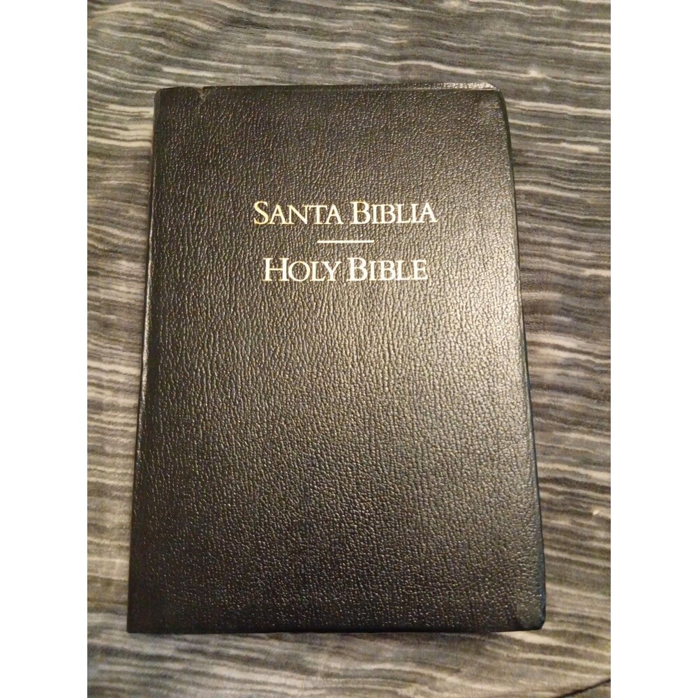 Santa Biblia Holy Bible Reina Valera 1960 Red Letter Black Leather Holman 1993